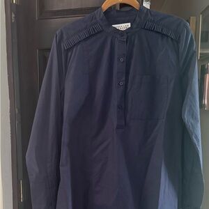 Derek Lam 10 Crosby  Navy Button-Up Shirt tunic